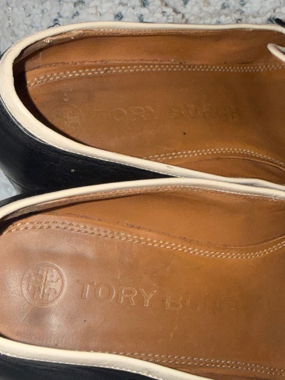 TORY BURCH 55MM LOAFER NAPPA LEATHER METALLIC NAPPA LEATHER SZE 7.5 - Picture 6 of 8